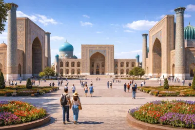 Дешевые авиабилеты Минеральные Воды — Самарканд, прямой рейс на 7 апреля, цена 5 400 руб